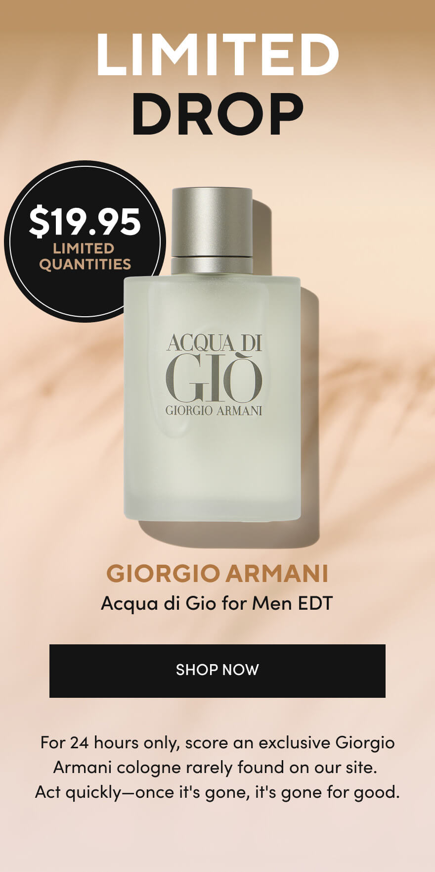 Flash Sale Giorgio Armani for 19.95 24hrs only Scentbird